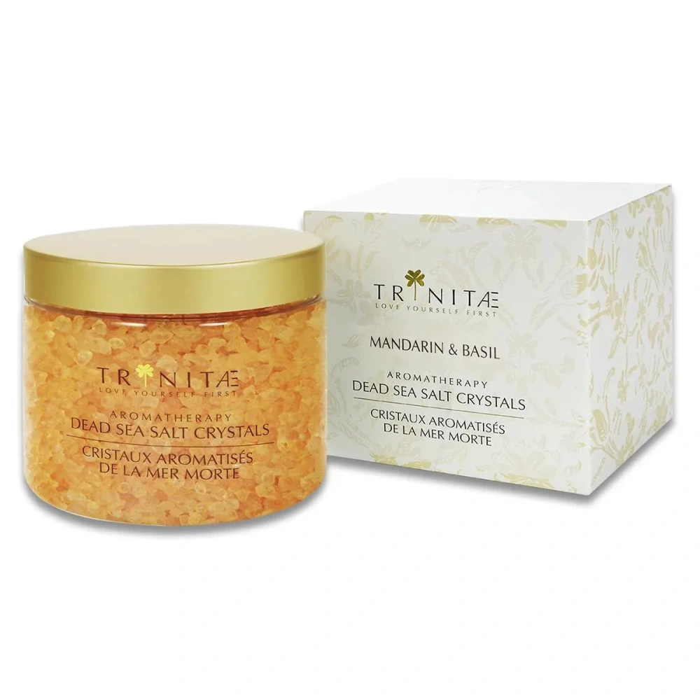 AROMATATOTHERAPY DEAD SEA SALT CRYSTALS MANDARIN & BASIL 450G